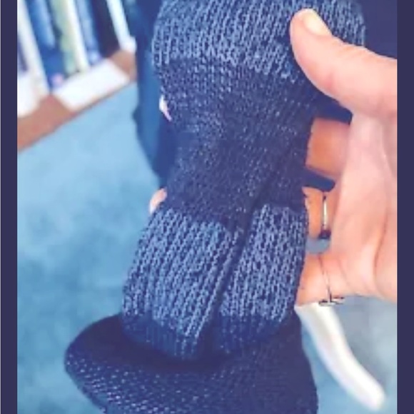 SPLENDID Open Knit PEPLUM Navy & Sea Blue Trapeze Cardigan Sweater, Medium - Picture 7 of 8